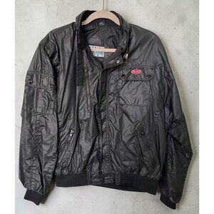 Peterbilt Trucks Logo Jacket Mens Large Black Turning Point Racing Windbreaker